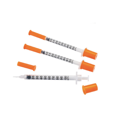 Inzulinová stříkačka se snímatelnou jehlou, 1 ml