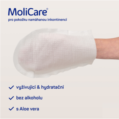 Napuštěné mycí žínky MoliCare Skin, 8 ks