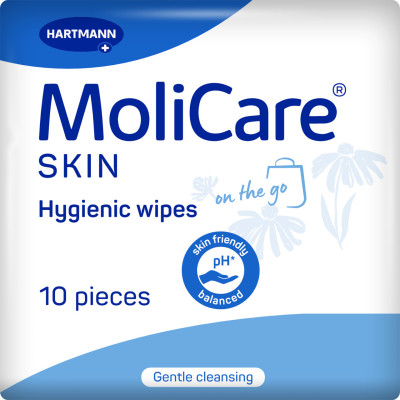 Hygienické ubrousky MoliCare Skin, 10 ks