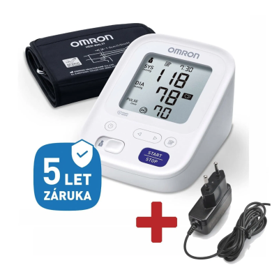 Tonometr Omron M3 AC + síť. zdroj + 5 let záruka